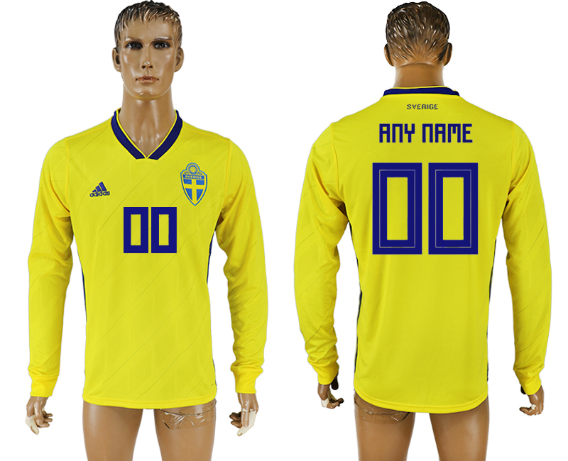 Maillot de foot SWEDEN LONG SLEEVE YOUR NAME 2018 FIFA WORLD CUP